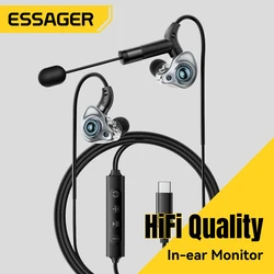 Essager Auriculares USB-C con Micrófono para Karaoke HiFi