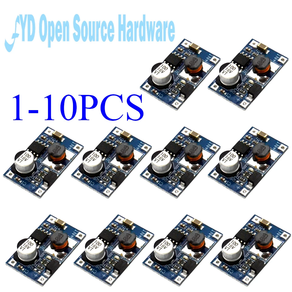1-10 Uds 8W DC-DC módulo convertidor de refuerzo 3V a 12V regulador de voltaje elevador, 3,7 V Li-ion a 12V para fuente de alimentación DIY