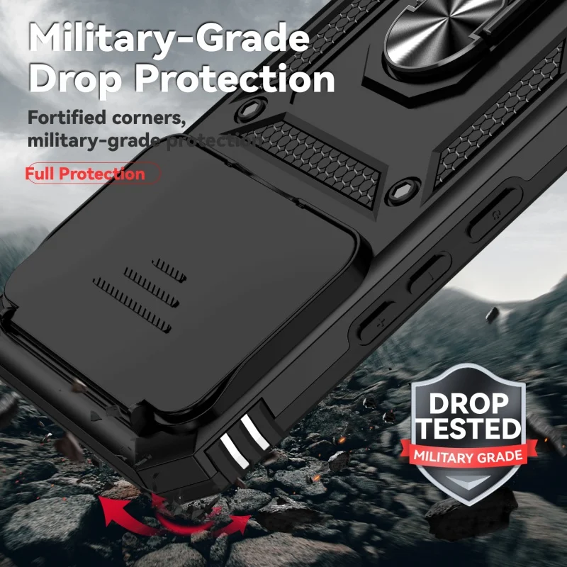 Para Xiaomi 15T Pro funda Xiaomi Mi 15T Pro Capas a prueba de golpes teléfono parachoques trasero lente deslizante soporte de anillo Fundas Xiaomi 15T Pro - imagen 5