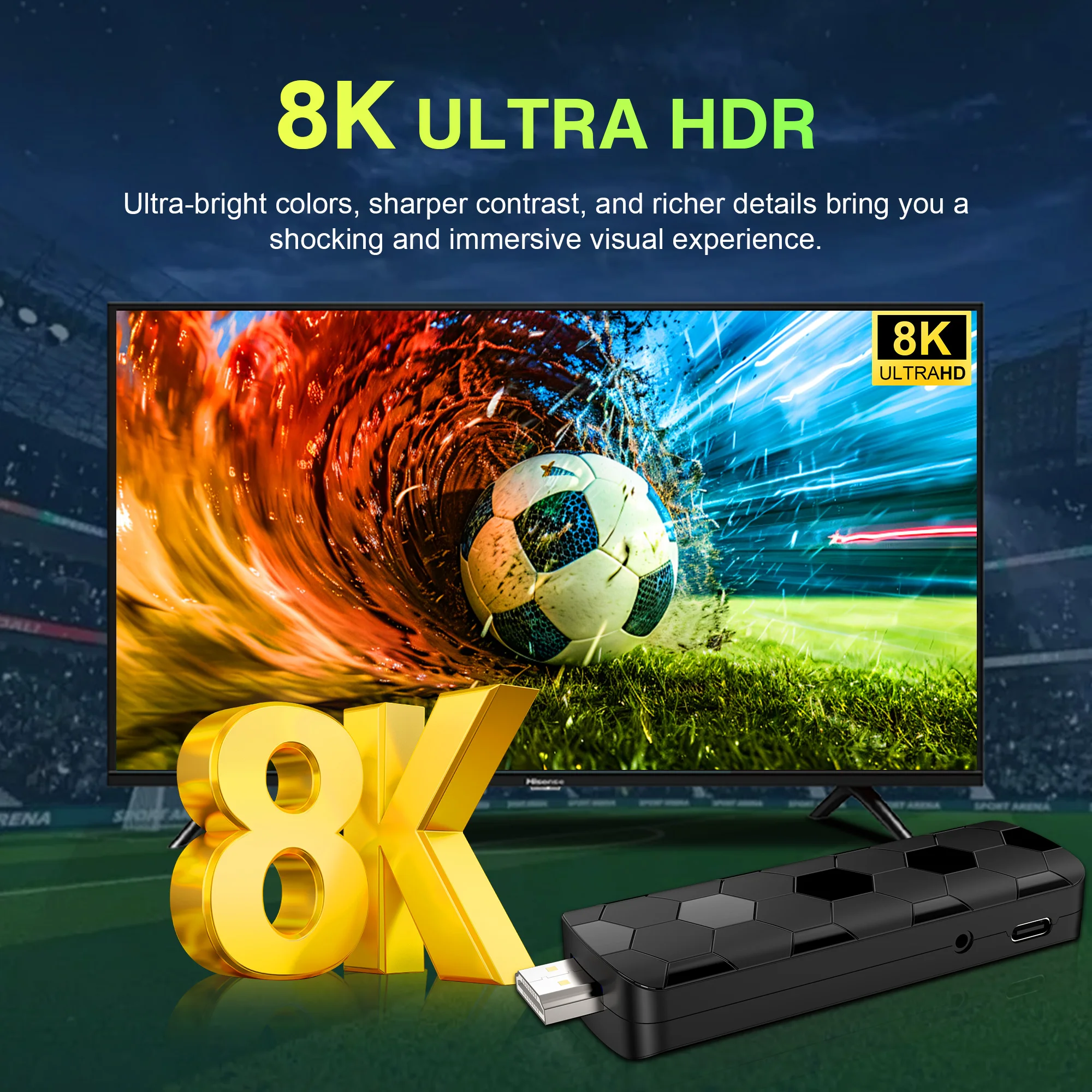 R3 + Mini TV Stick interfaz de doble UI Android 16 ATV Ram 8GB Rom 128GB RK3518 Wifi 6 Control remoto por voz transmisión Global TV Box - imagen 5