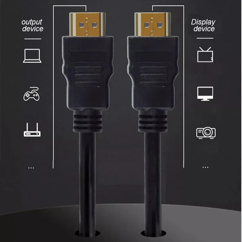 Cable 3D HD 4K, Compatible con HDMI, OD7.0, chapado en oro, macho a macho, versión 1,5, 1,4 M, 2M, 5M, 10M, 15M, 20M - imagen 4