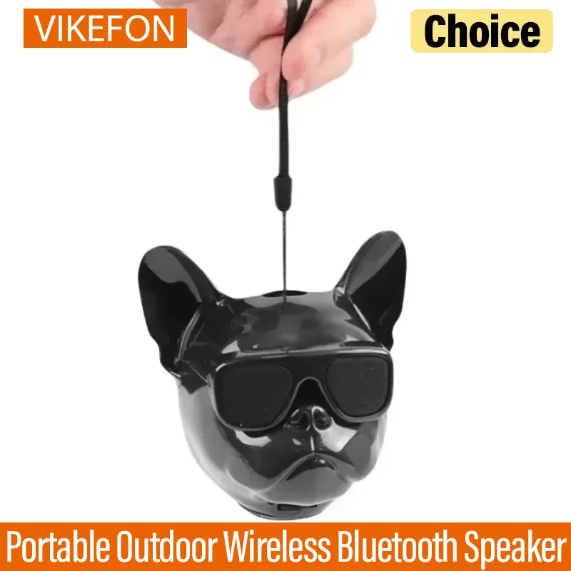 Sonido envolvente de graves Bulldog Francés creativo Diseña tu experiencia de escucha Mejora el altavoz Bluetooth inalámbrico portátil al aire libre