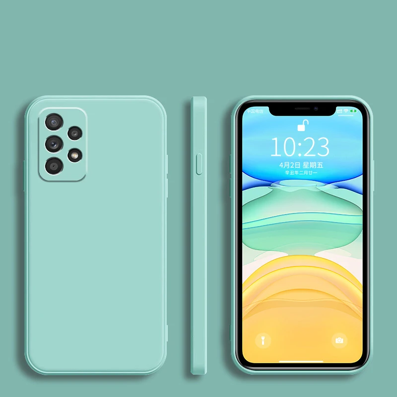Funda cuadrada de silicona suave para Samsung Galaxy, funda trasera protectora para cámara, Color sólido, para Samsung Galaxy A53, A73, A33, A23, A13, 4G, 5G - imagen 4