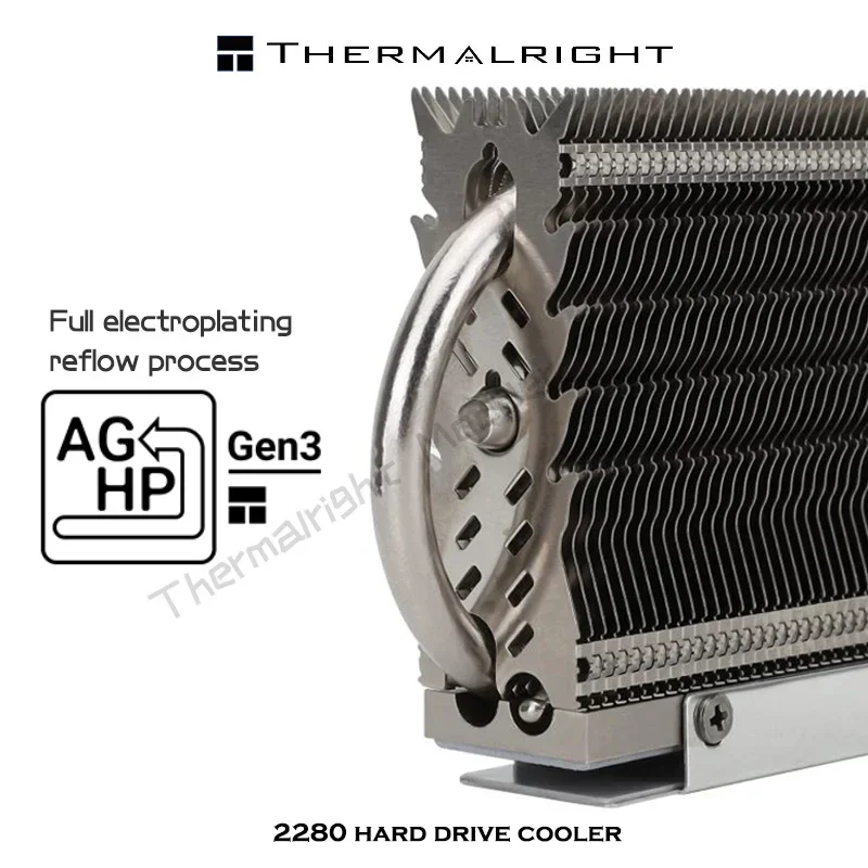 Thermalright-radiador de estado sólido M.2 totalmente de aluminio, chaleco de conducción de calor, disco duro NVME, disipador de calor M2, 14,8 w/mk HR-09 2280 PRO - imagen 5