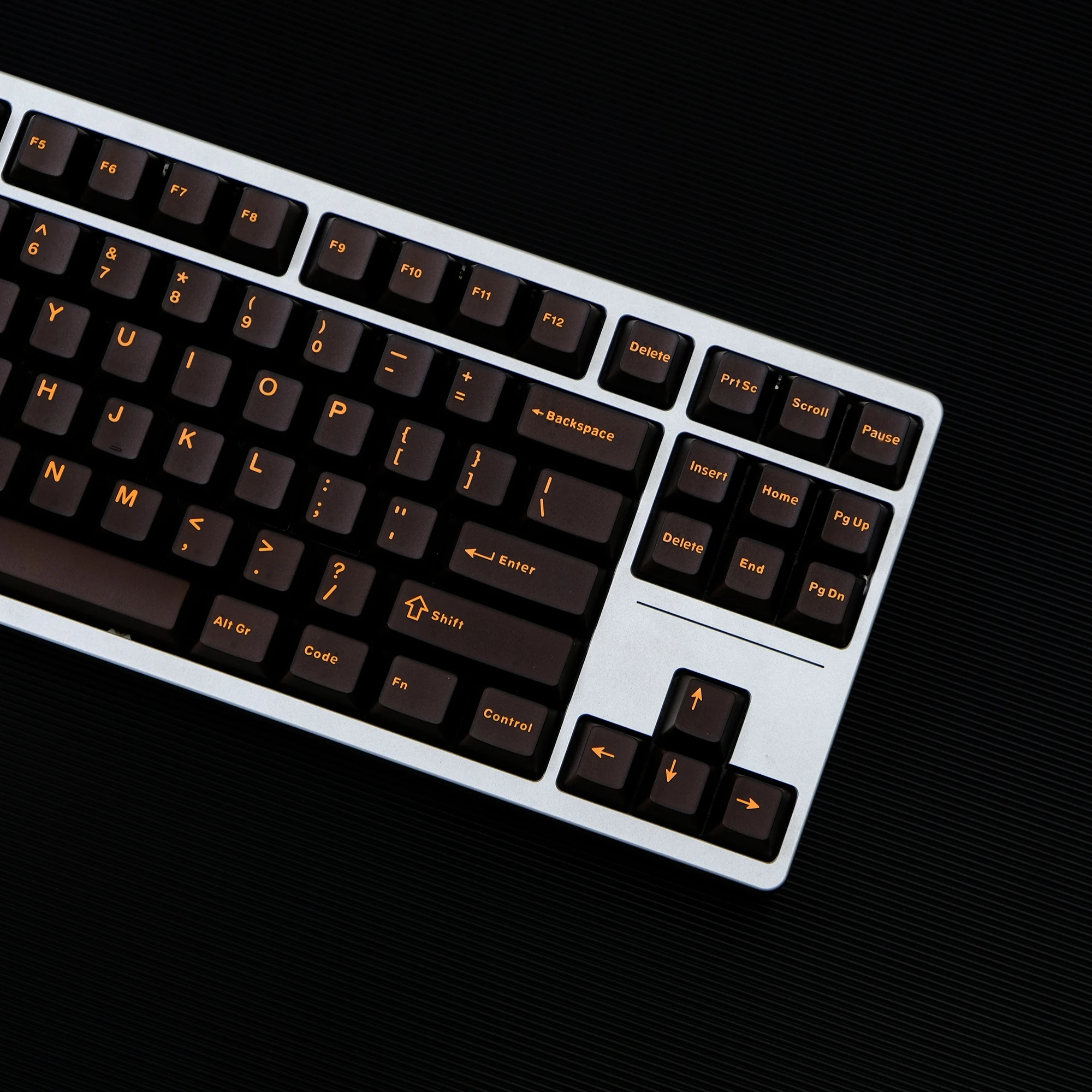 114 teclas de tinta naranja, teclas semitransparentes personalizadas de doble disparo, teclas ABS translúcidas con perfil de cereza para teclado de interruptores MX - imagen 4