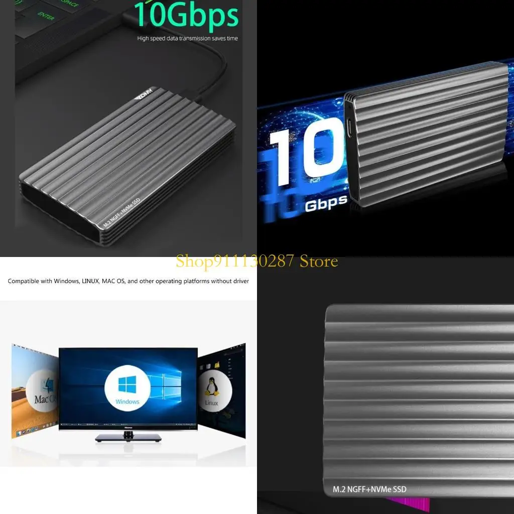 J1HC M.2 NVME SSD Soporte del adaptador externo NGFF para 2230 2242 2260