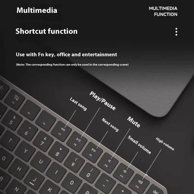 Nuevo Juego de teclado y ratón inalámbrico Bluetooth X520, estructura de tijera recargable, diseño de Panel de Metal, diseño ergonómico, ahorro de energía - imagen 3