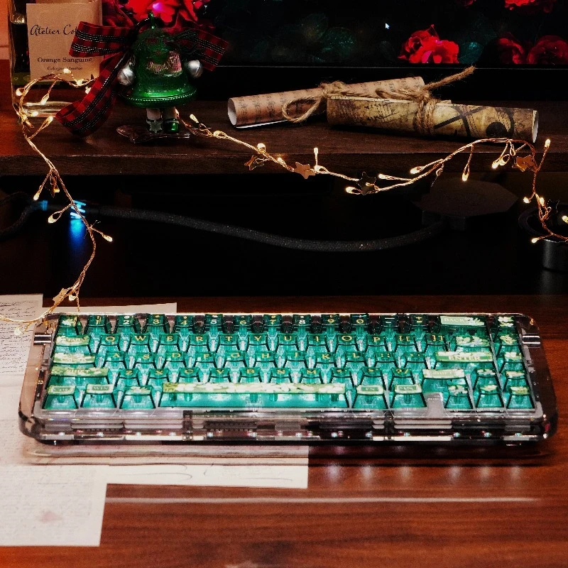 Juego de teclas con tema de canción de primavera MiFuny, teclas con perfil de cereza PBT + PC, teclas para juegos personalizadas translúcidas para regalo de teclado mecánico - imagen 3