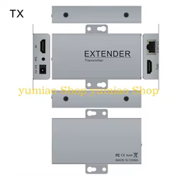 Repetidor extensor compatible con 587B 1080P 50m para 6 para Cable 5E con función POE transmisor Rj45 RX Tra