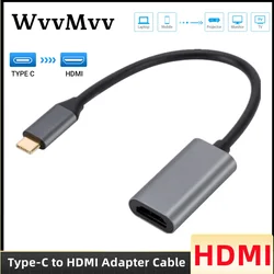Cable HD 4K tipo C a HDMI, convertidor USB C a HDMI, adaptador de Cable USB 3,1 HDTV para MacBook Chromebook Samsung Huawei
