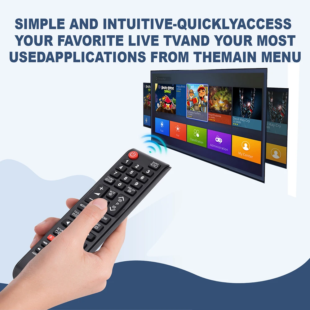 Control remoto para Samsung TV para Samsung AA59-00741A 3D SMART TV aa59-00603a AA59-00741A AA59-00496A AA59 - imagen 4