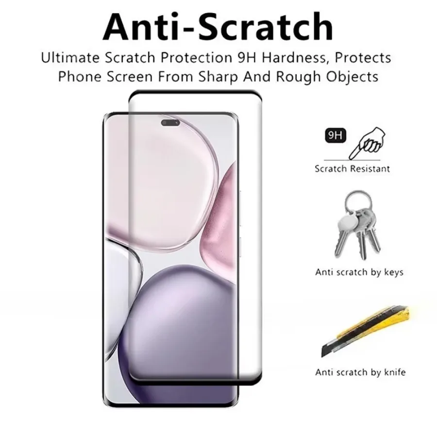 6 en 1 para Honor X9C vidrio Huawei Honor X9C vidrio templado 9H HD cubierta completa pegamento Protector de pantalla curvo Honor X9C lente de vidrio - imagen 2