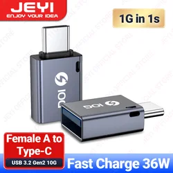 JEYI Adaptador USB-C Thunderbolt 3 40 Gbps OTG 3.2 Gen 2