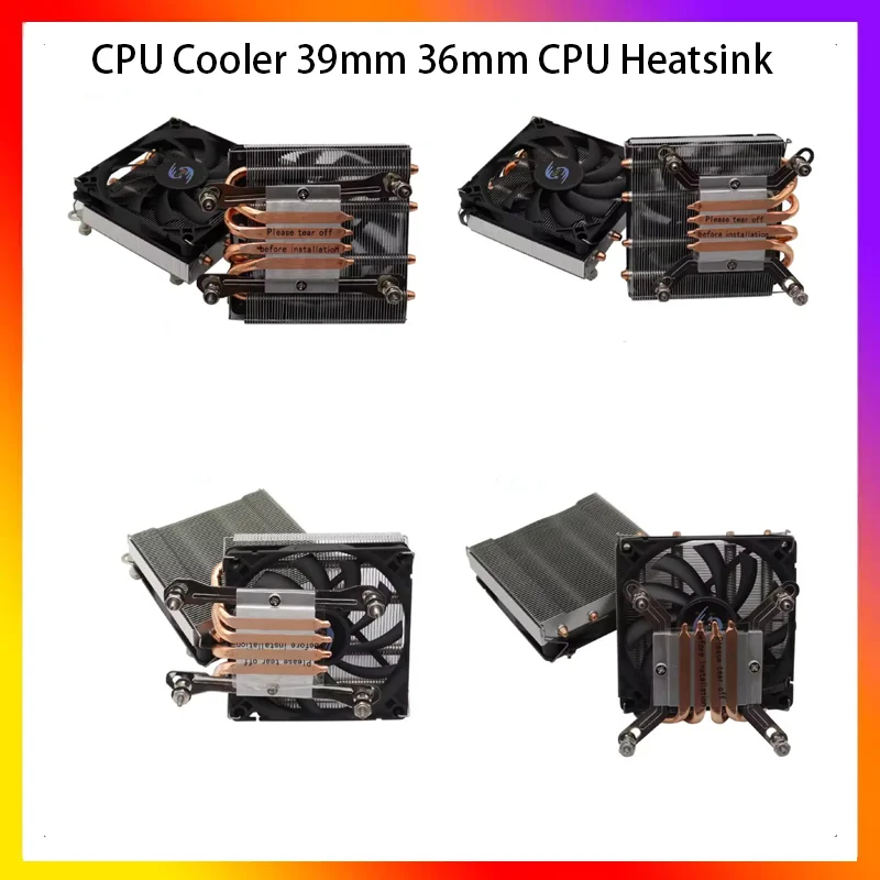 Enfriador de CPU silencioso PWM ventilador de refrigeración radiador enfriador de perfil bajo 4 tubos de calor AM4 LGA1700/1200/115x para ITX Case A4 chasis delgado - imagen 2