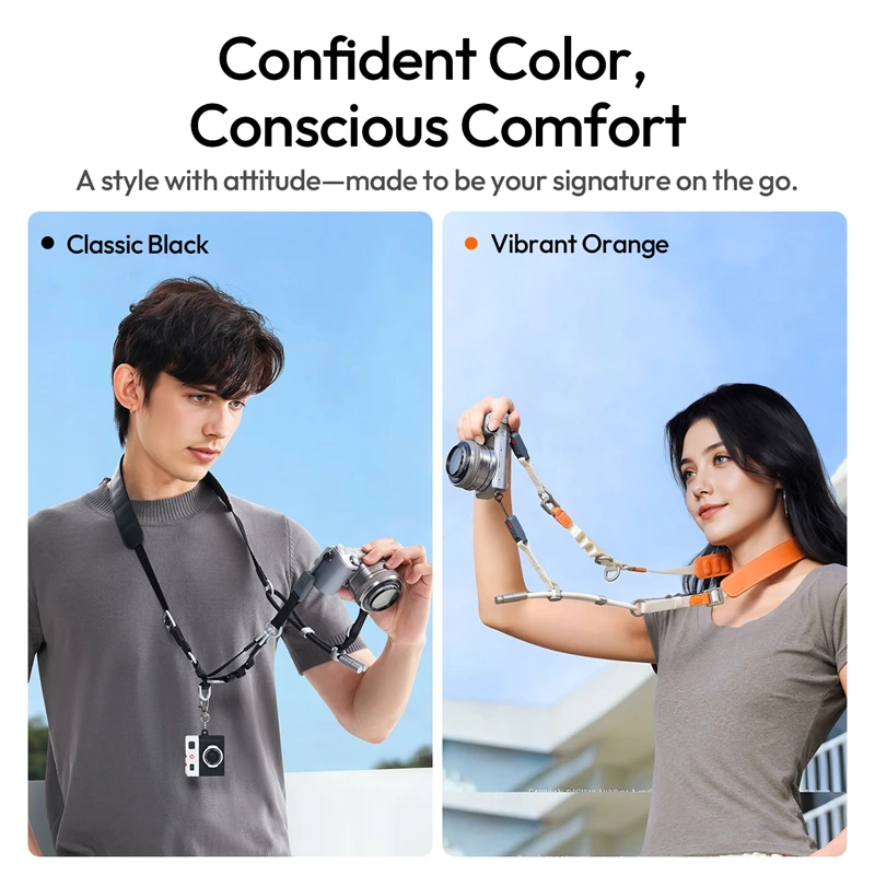 ​ Ulanzi YF01 Y-Flex Correa para cámara/teléfono Correa para el hombro Correa para la muñeca con cable de transferencia de datos tipo C para fotografía al aire libre - imagen 2