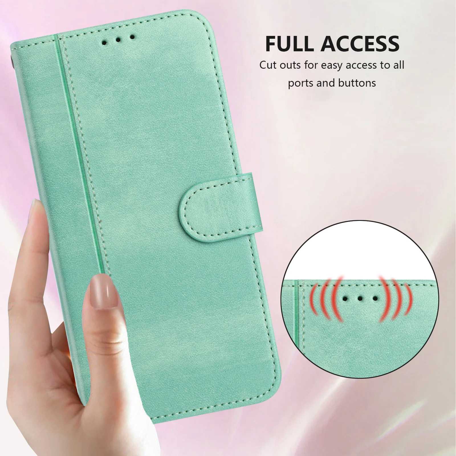 Funda de cuero tipo billetera Solt con tarjetas magnéticas para Google Pixel 9 10 Pro XL 9A 8 8A 7 7A 6 6A, funda de bolsillo con soporte - imagen 4