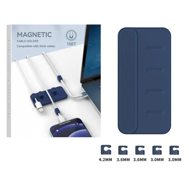 Organizador de Cables de silicona, Clip de gestión de cables, bobinador de cables Usb para auriculares, Cable de red, Cable de ratón, Cable fijo - imagen 3