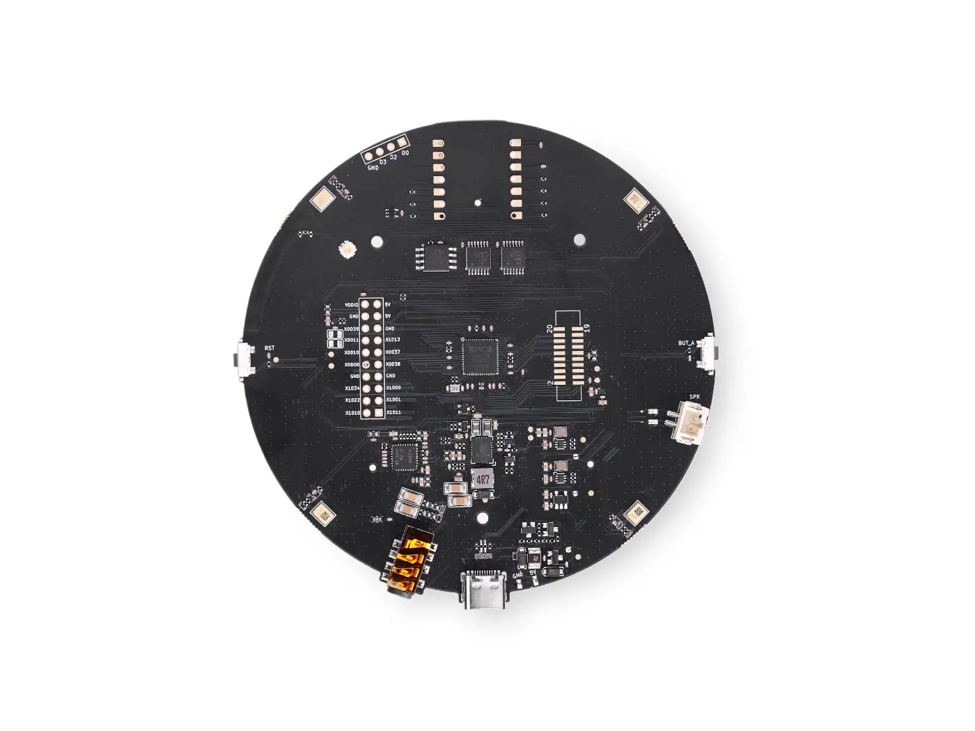Seeed ReSpeaker XMOS XVF3800 Matriz de 4 micrófonos alimentada por IA para voz clara en ruido, 5 m 360 ° Pastilla de voz de campo lejano, AEC AGC DoA VAD - imagen 3