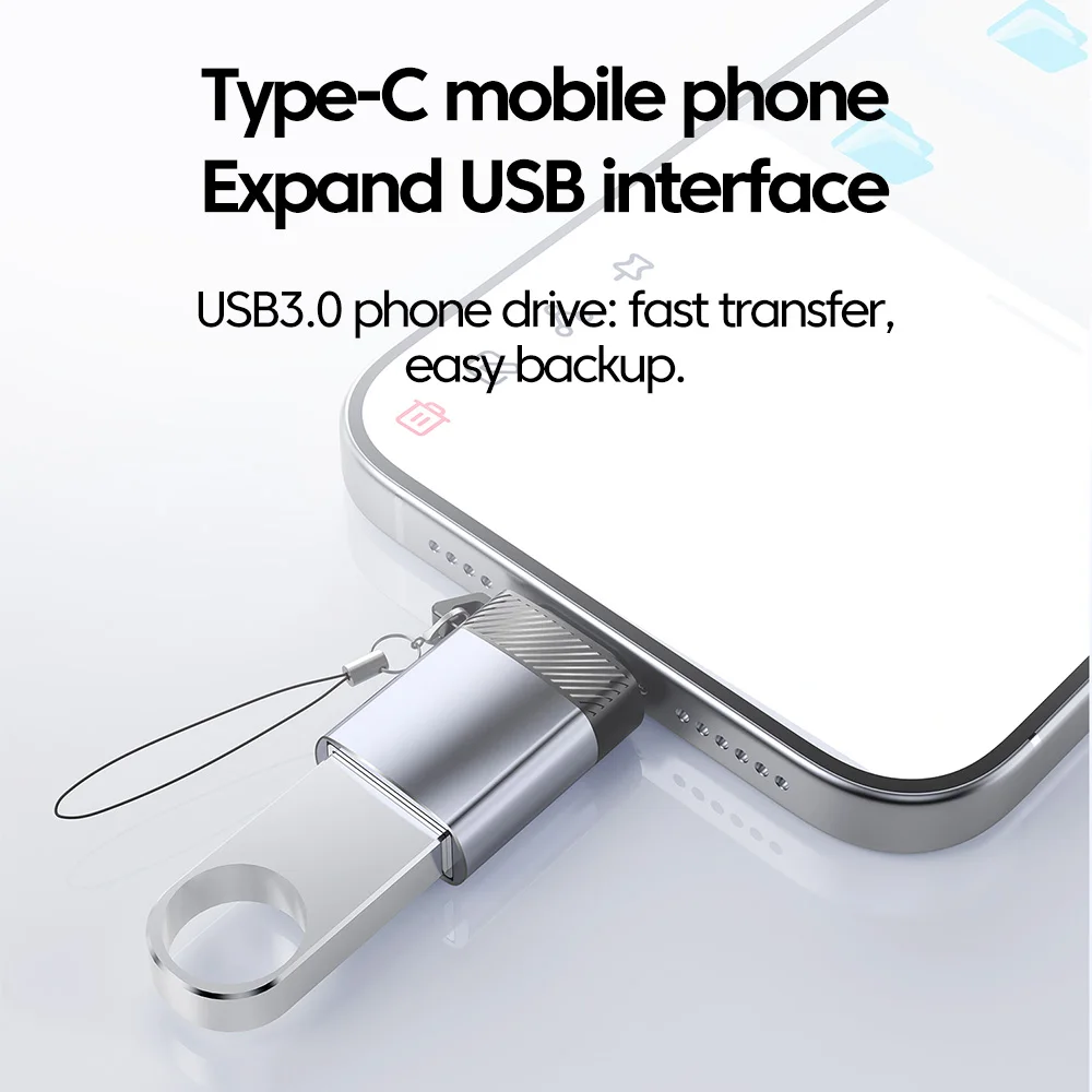 Adaptador USB 3,0 OTG tipo C macho a USB hembra adaptador de transferencia rápida OTG conector USB C para iPhone 16 15 Xiaomi Samsung Laptop - imagen 2