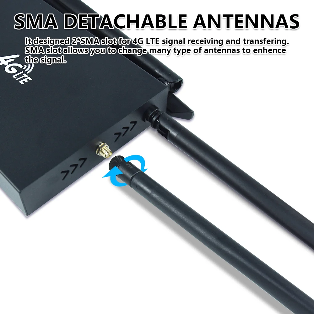 OPTFOCUS 4G LTE enrutador módem conector SMA para antenas al aire libre 4G WIFI tarjeta SIM con 6 antenas Hotspot móvil 4G CPE wi-fi - imagen 5