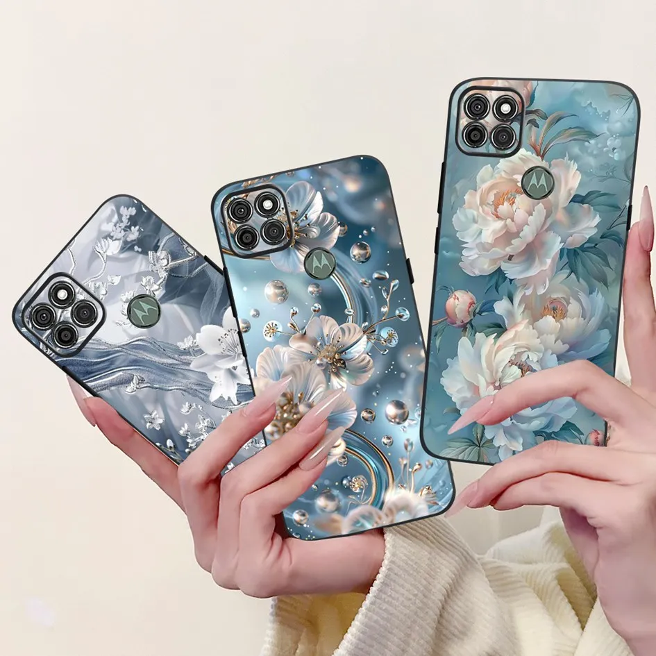 Para Motorola Moto G9 Power Case Moto G9 Play cubierta colorida flor suave carcasa protectora de silicona para Moto G9 Plus MotoG9 parachoques - imagen 2