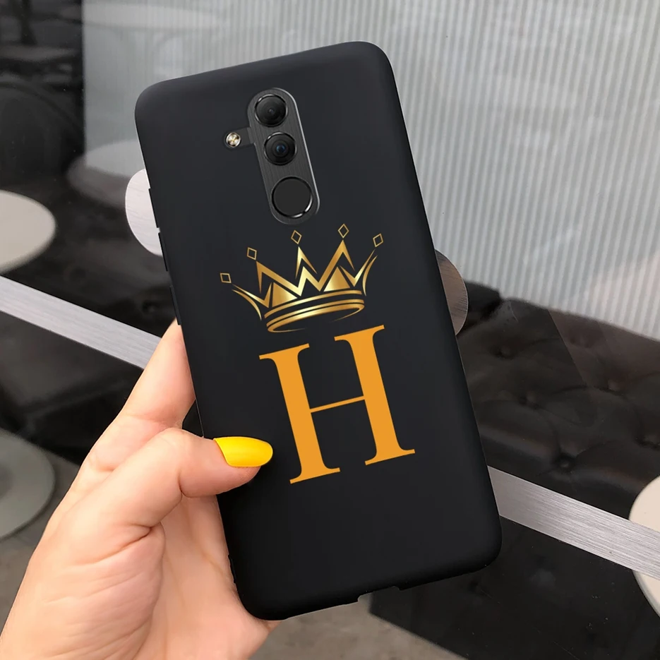 Para Huawei Mate 20 Lite funda SNE-AL00 SNE-LX1 funda de lujo con letras de pareja funda de teléfono de silicona suave para Huawei Mate 20 Lite Coque - imagen 3