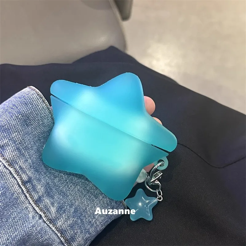Funda para auriculares con diseño de estrella, funda protectora Y2K personalizada suave y transparente para airpodspro1/23 /airpods4 - imagen 4