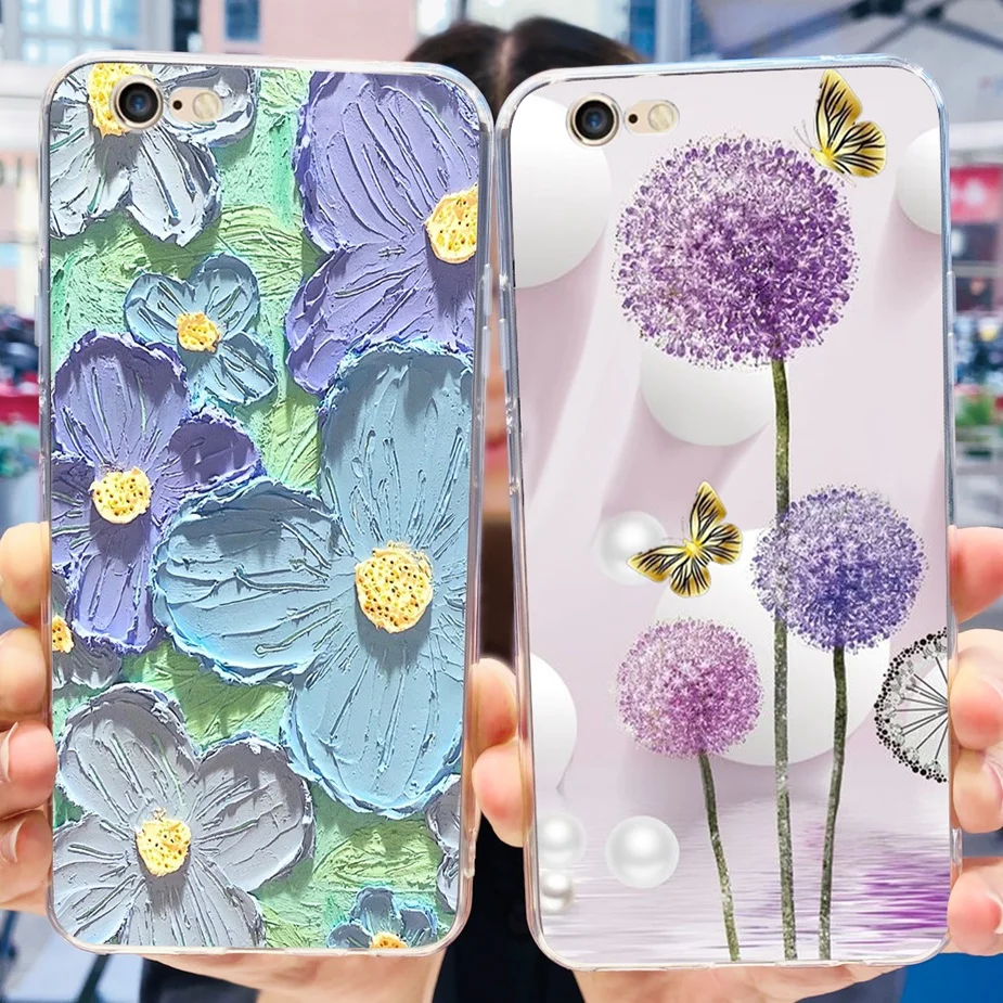 Para Apple iPhone 6 6S Plus funda nueva moda cubierta pintada funda de teléfono de silicona transparente para iPhone 6 Plus iPhone6 S Fundas suaves Capa - imagen 5
