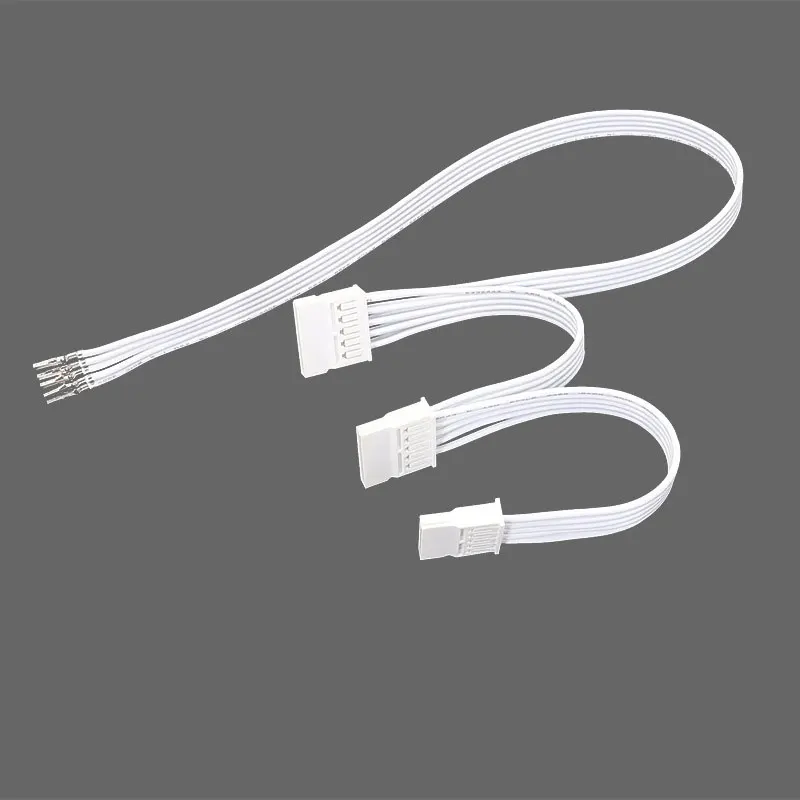 Módulo PSU Cable de alimentación Sata Disco duro 1x2x3x4xSata Cable de alimentación semiacabado para bricolaje Potencia Sata semiacabada Blanco Negro - imagen 5