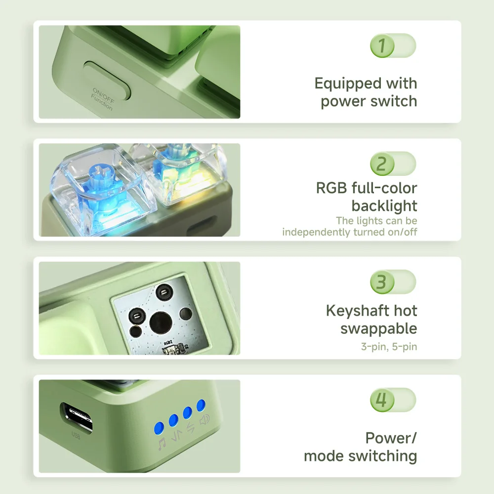 696 portátil Bluetooth Control remoto deslizar vídeos cortos Mini teclado doble botón E-book página Turner para tableta teléfono móvil - imagen 3
