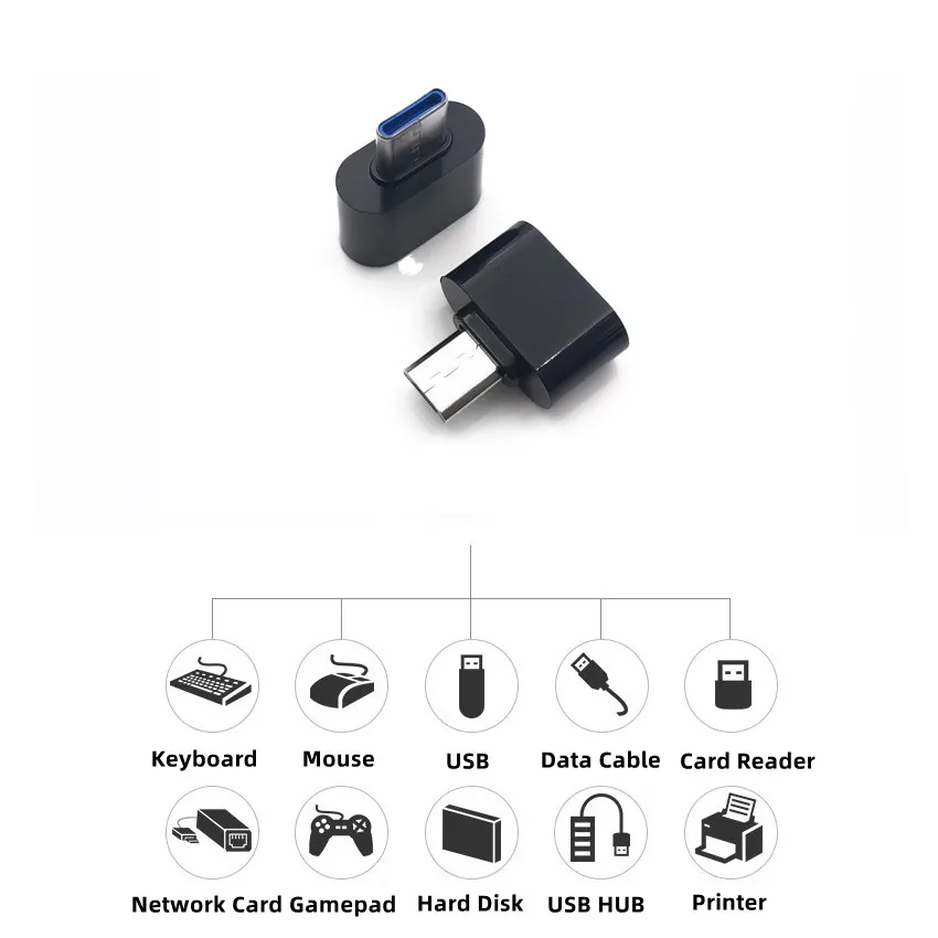 Adaptador Universal Micro USB tipo C a USB 2,0, conector OTG para teléfono, tableta, PC, convertidor, 1/2/5 piezas - imagen 2