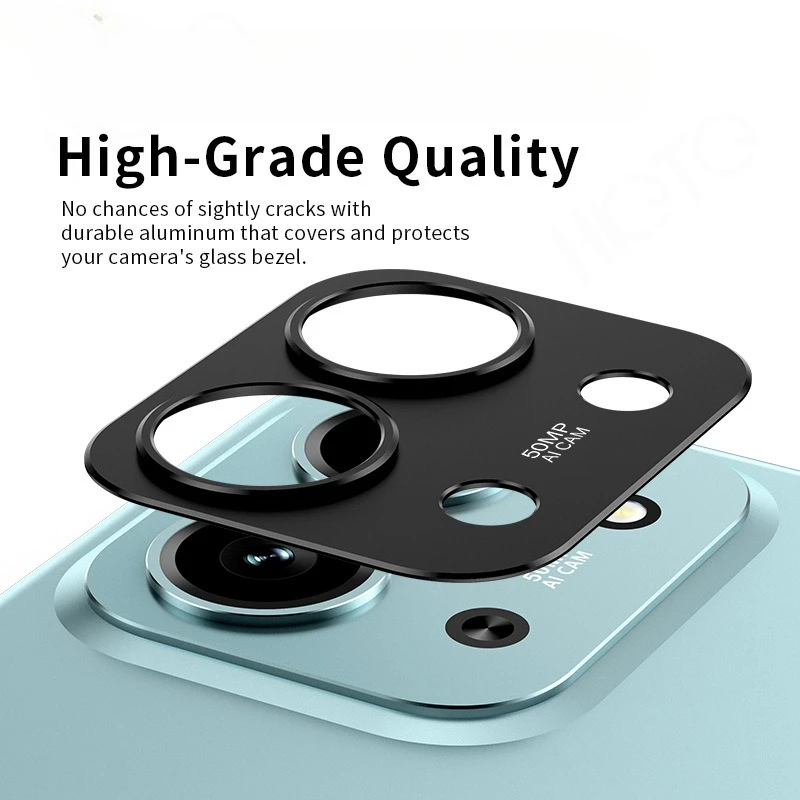 Protectores de cámara trasera de Metal de aluminio para Redmi 15C 15 4G 5G Protector de pantalla de cubierta de lente para Redmi15 película de anillo de lente - imagen 3
