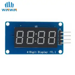 Módulo LED TM1637 4 Dígitos 7 Segmentos Ánodo Común Rojo Arduino