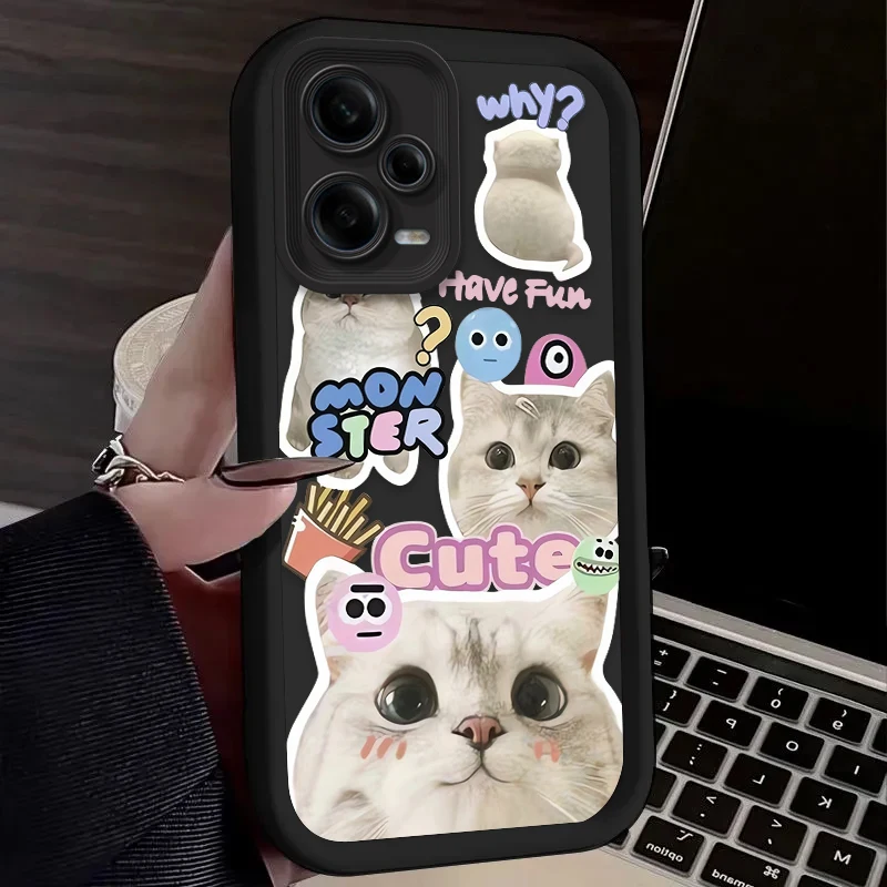 Preciosa funda de teléfono con diseño de perro y gato para Xiaomi Redmi Note 14 13 12 11 Pro Plus 5G 12S 11S 10S 10 9 Redmi 14C 13C 12C 12 4G A3 A3X - imagen 5