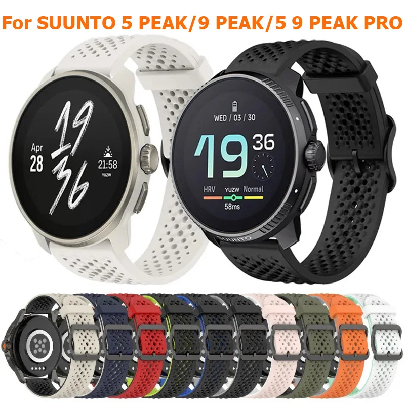 Correa deportiva de silicona de 22mm para SUUNTO 9 PEAK PRO DLC/5 PEAK, Correa para reloj inteligente SUUNTO RACE S/OCEAN /VERTICAL