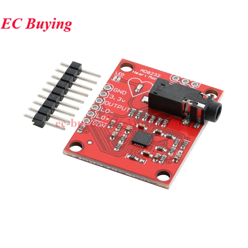 Sensor de señal muscular, Sensor EMG, módulo Ecg AD8232, medición de pulso ecg, Kit de monitoreo de adquisición de frecuencia cardíaca para Arduino R3 - imagen 4