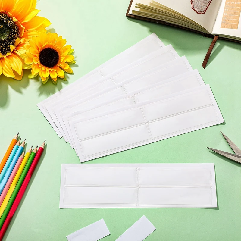 Soportes adhesivos para etiquetas de estante, cajones transparentes para supermercado, 1,2X4,3 pulgadas, 60 paquetes - imagen 2