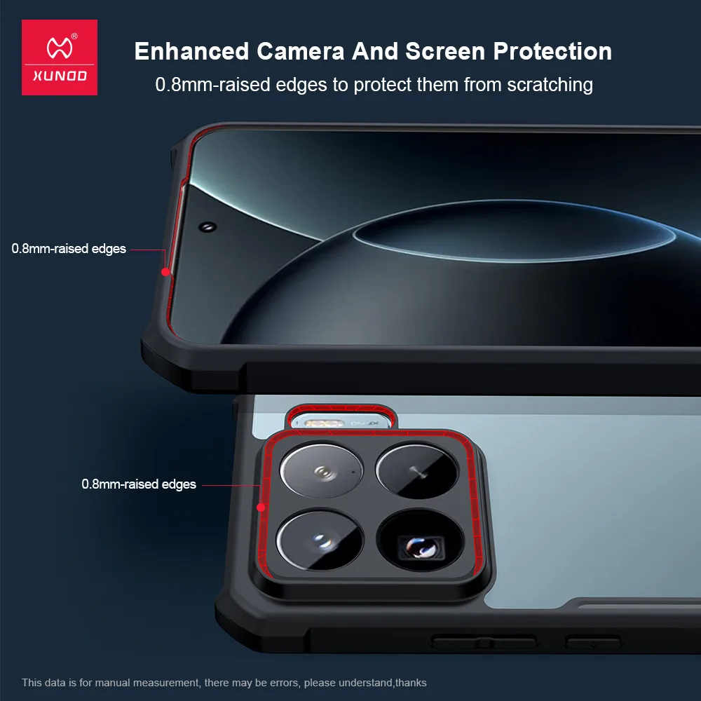 Para Xiaomi 15S Pro funda XUNDD Airbags anticaída TPU PC protección de lente transparente cubierta de teléfono - imagen 3