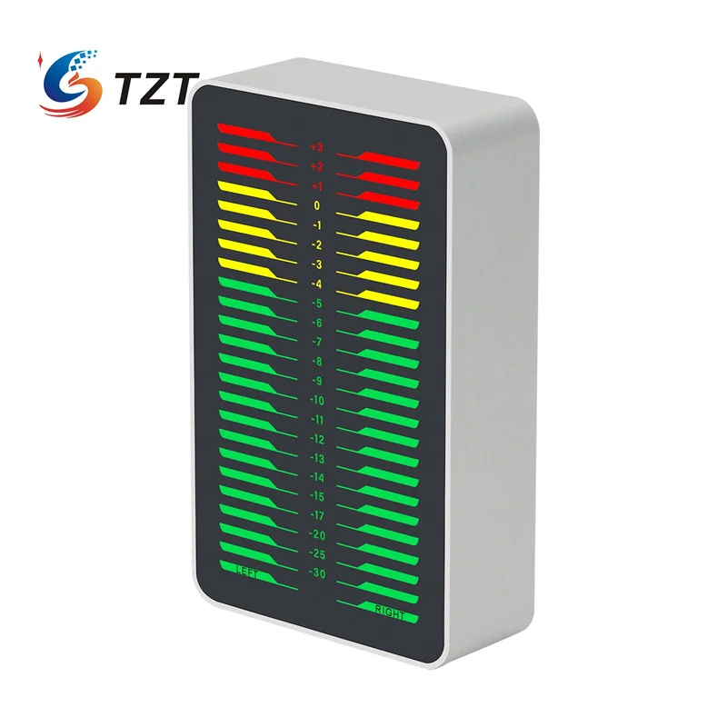 TZT ak_db24d _ pro Pantalla de espectro de música de nivel de música LED de doble canal diseñada con carcasa de aleación de aluminio - imagen 4