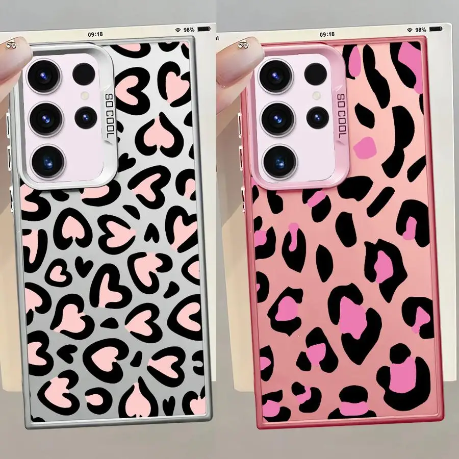 Hermosa funda con estampado de leopardo para Samsung Galaxy Note 20 Ultra S23 S25Plus S25 S22 Ultra S24 FE S20 FE S21 S24Ultra funda suave - imagen 5