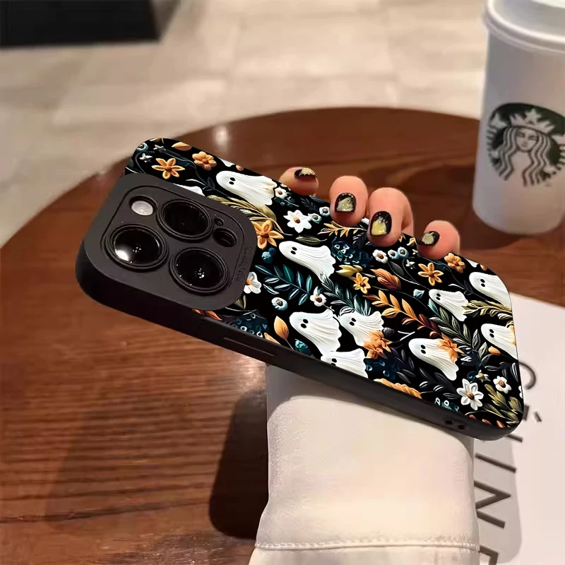 Funda para Xiaomi 14T 13T Pro Mi 14 13 12 11 Lite 5G NE 12T Poco F6 X5 X3 F5 X6 M6 Pro 4G Halloween Premium cubierta con patrón de calabaza - imagen 5
