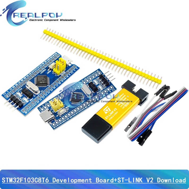 Programador de descarga del simulador ST-LINK V2 STM32F103C8T6 STM32F103C6T6 ARM STM32 Placa de desarrollo de sistema mínimo Micro/tipo-c USB