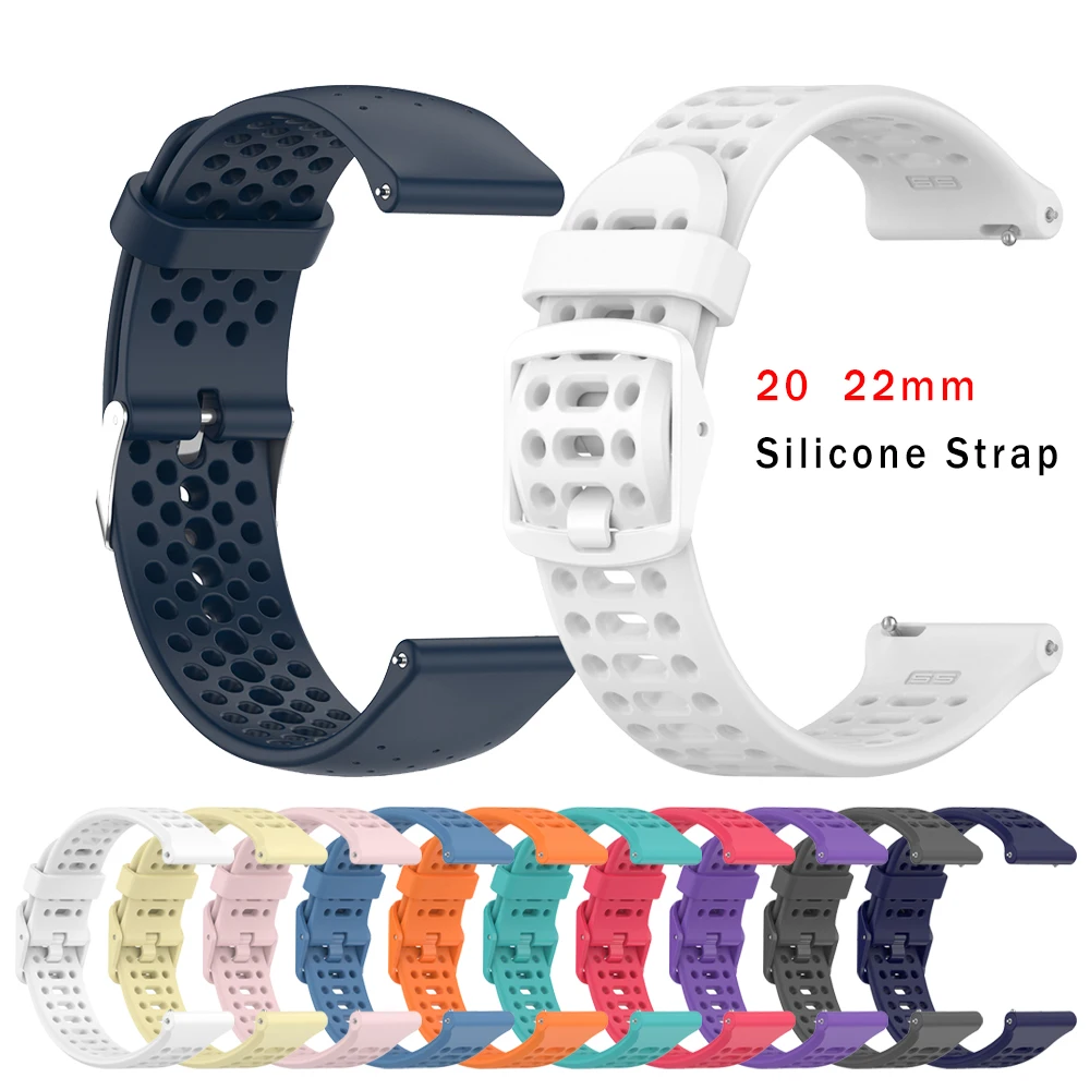 Correa deportiva de 20mm y 22mm para Huami AMAZFIT GTR 4 3 Pro, banda de 47mm para AMAZFIT GTS 4 3 2e BIP 5, pulsera de silicona, correa de reloj