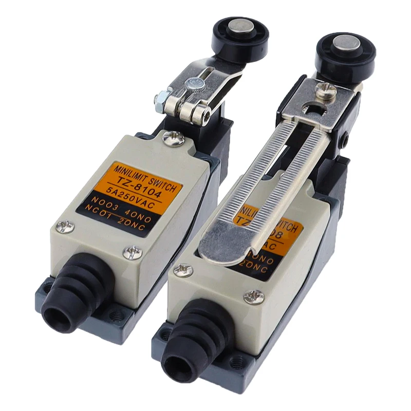 TZ-8108 TZ-8104 interruptor de límite brazo de palanca de rodillo ajustable giratorio Mini mango de reinicio momentáneo impermeable contacto de latón - imagen 3