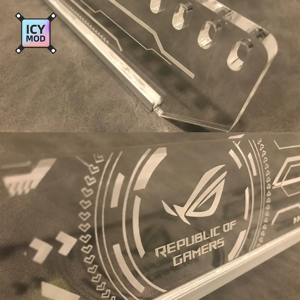 Soporte RGB VGA personalizado ARGB soporte GPU Horizontal soporte de tarjeta de vídeo soporte de gráficos personalizable AURA DIY PC enfriador de agua CPU - imagen 5