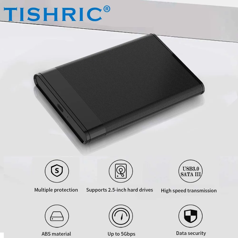 TISHRIC Caja Disco Duro Externo SATA a USB-C SSD HDD para Juegos