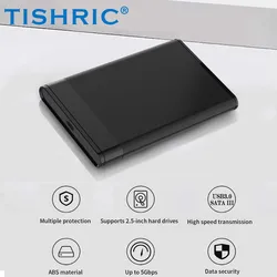 TISHRIC Caja Disco Duro Externo SATA a USB-C SSD HDD para Juegos