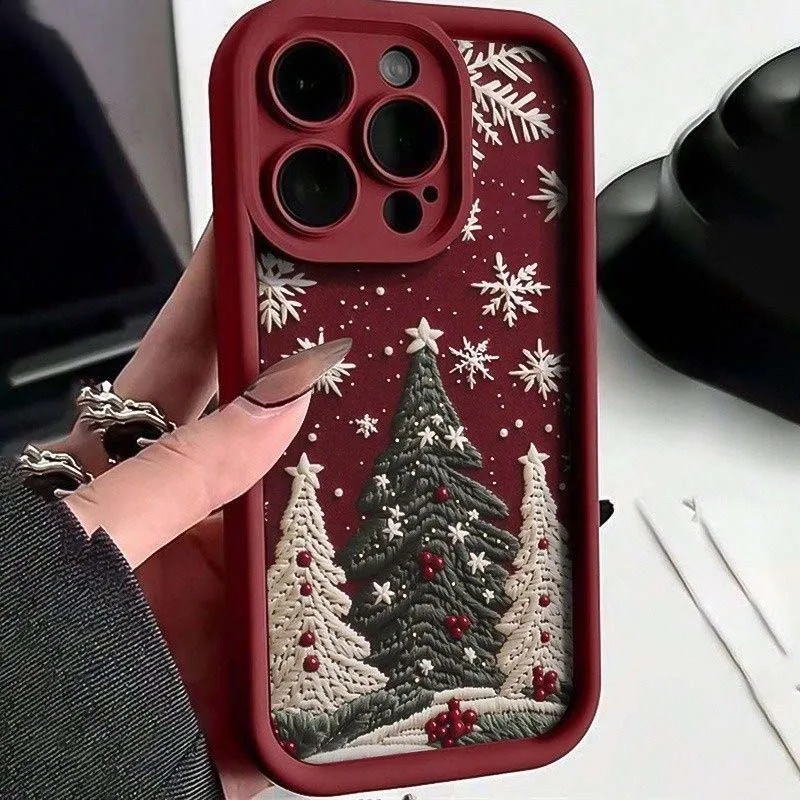 Bonita funda con diseño de copo de nieve y árbol de Navidad para Xiaomi Redmi 15 15C 14C 13C 12C A5 Note 12 13 14 Pro Plus 5G 4G 10 11 10S 11S - imagen 5