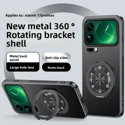 Para Xiaomi Mi 17 Pro Max funda dura de PC 360 soporte de anillo funda protectora trasera magnética para Xiaomi Mi 17 17Pro Max carcasa de teléfono