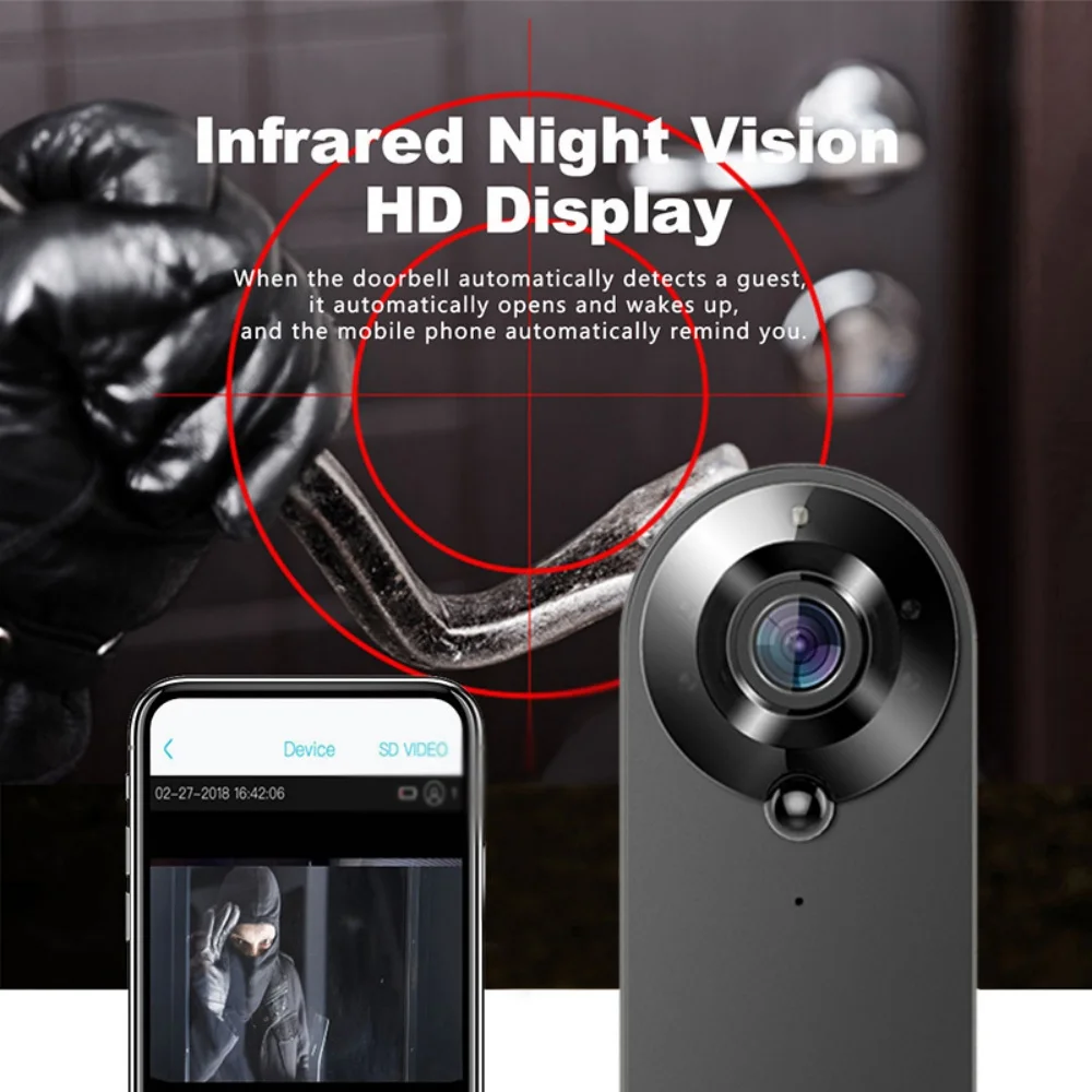 Tuya 1080P timbre inalámbrico WIFI Video intercomunicador timbre de puerta con cámara hogar inteligente para protección de seguridad detección de movimiento PIR - imagen 5